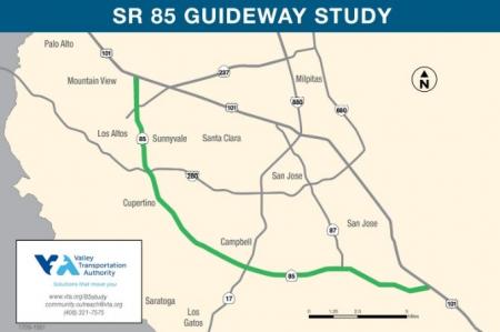 State Route 85 Study Map