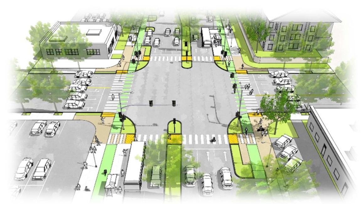 Bascom Complete Street rendering